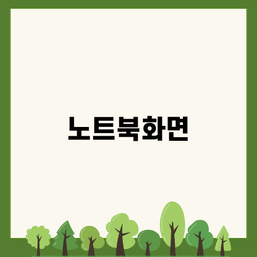 노트북화면 해결 방법