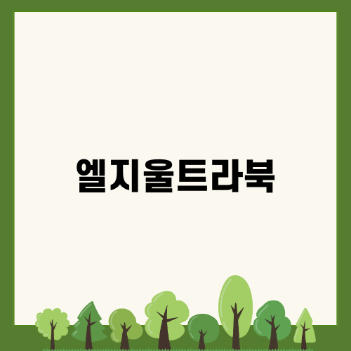 엘지울트라북으로 가성비 높이기