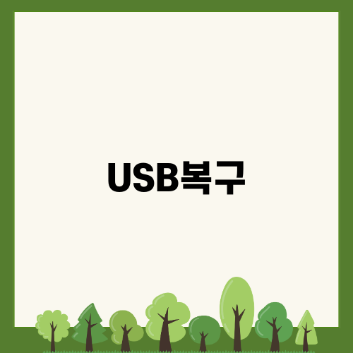 USB복구로 안전하게 데이터 되찾기